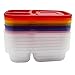 Meal Prep Containers, HTOMT 7-Pack 3 Compartment Food Storage Bento Boxes with Lids, Food Storage BPA Free, Stackable, Reusable Lunch Box, Microwave Dishwasher Freezer Safe, Portion Control