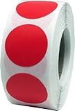 Red Color Coding Labels Round Circle Dots 3/4 Inch 500 Total Adhesive Stickers