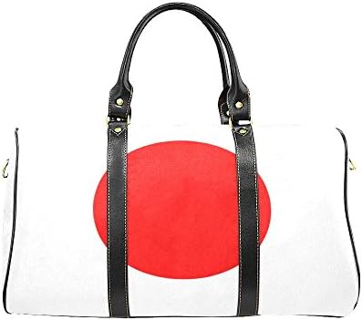 Japan Flag Travel Duffle Bag Waterproof with Shoulder Strap for Luggage Gym Sports Large 40L