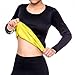 Ausom Womens Slimming Shaper Long Shirt Hot Thermo Exercise Workout Sauna Suit Trainer Body Fat Burner for Weight Loss
