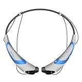 Bluetooth Headphones / Headset Rymemo Match Color Metallic-feeling Soft Polishing Wireless Music Earphones Stereo Earbuds Sports/running Magnetic Neckband Style for Cellphone, Blue-Silver