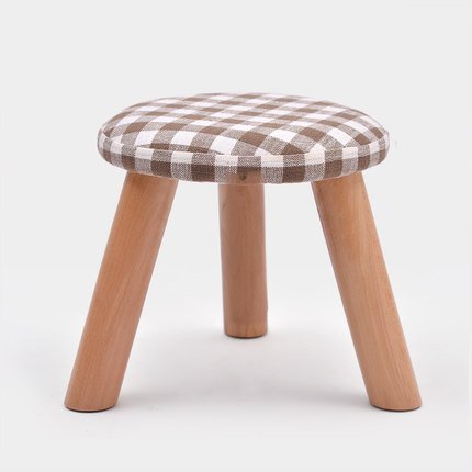 LQQGXL European chair Coffee table stool fashion stool solid wood stool creative shoe stool fabric sofa stool (Color : C)