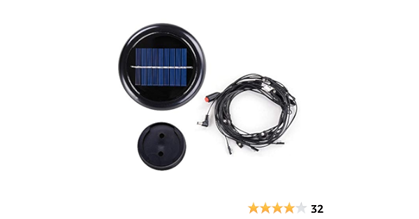 Yescom 40 Led Solar String Light Warm White Fit 8 Ribs 8 Ft 9 Ft Outdoor Patio Aluminum Umbrella With Plastic Clips Amazon Com