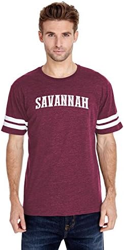 NIB Savannah Georgia State Flag Traveler's Gift Men Football Fine Jersey Tee