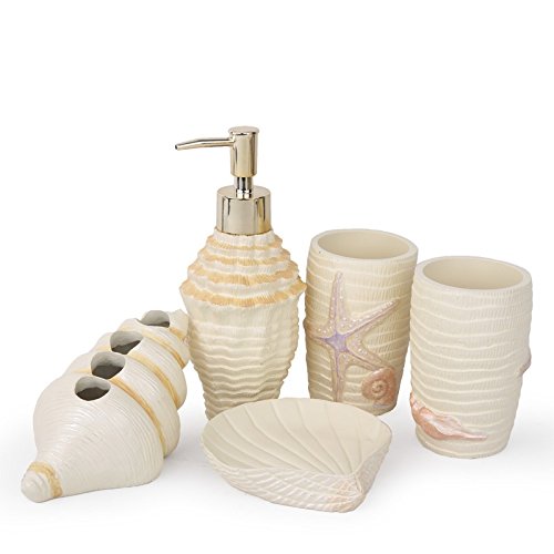 Brandream Designer Coastal Shell Bathroom Accessories Creative Bathroom