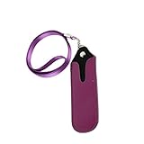 2 Pcs For E-Cig Shisha Pen Holder Neck Strap Lanyard PU Leather Pouch for Ego Cigarette Purple