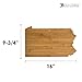 Totally Bamboo 20-7981PA Pennsylvania State Shaped Bamboo Serving and Cutting Board