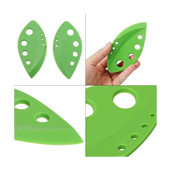 Herb Leaf Stripper BPA-Free Plastic Holes Vegetable Leaf Separator Value 3 Pack Stripping Tool for Chard, Collard Greens, Kale, Basil, Leafy Green Rosemary Herb Kitchen Gadgets (Mixed Color, 3)