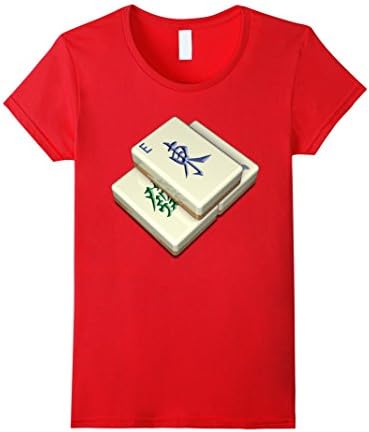 Womens Mahjong Tile t-shirt Large Red
