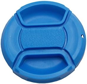 Koala Cam - Premium Blue Color Pinch Lens Cap Cover for DSLR Cameras for Sony, Nikon, Canon, etc Bundle with Cleaning Cloth (49mm)