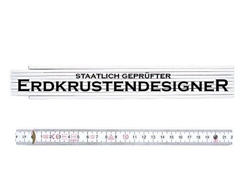 ZOLLSTOCK Spruch Metermaß ERDKRUSTENDESIGNER Geschenk Landwirt Bauer Maßstab