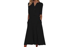 TAPANET Womens Summer Dresses 2025 Casual Plus Size Dress Trendy Floral Boho Dress Flowy Spring Dress Shirt Dress with Pocket