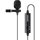 Lavalier Microphone, MAONO AU100 Hands Free Clip-on Lapel Mic with Omnidirectional Condenser for Podcast, Recording, DSLR,Camera, Smartphone, Sony,PC,Laptop (236 in)