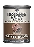 Designer Whey Premium Natural 100% Whey Protein, Gourmet Chocolate, 12 Ounce