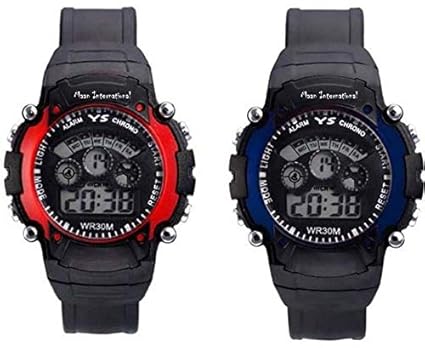 Rustet Maan International Sports Digital Multicolor Dial Kids Watch (Combo of 2)