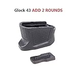 Base Plate Pad Extensions Bomeek Enhanced Pinky Grips Add +2 Rounds (Glock 43)