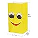 Emoji Paper Bags - Emoji Party Favors Treat Goody Bags for Kids Birthday Christmas Halloween Gift Candy Filling - Pack of 24 with 1 Sheet Emoji Stickers