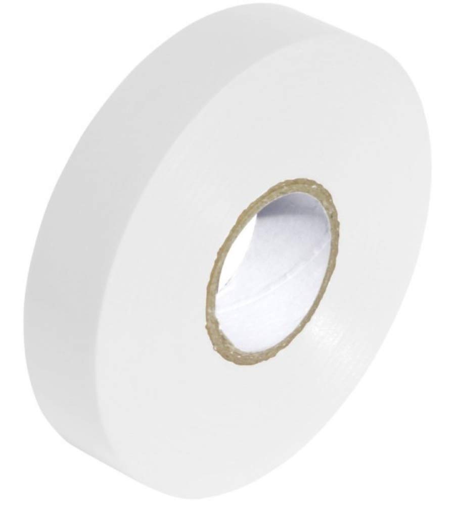White PVC Electrical Insulation Tape Roll - 33m x 19mm x1