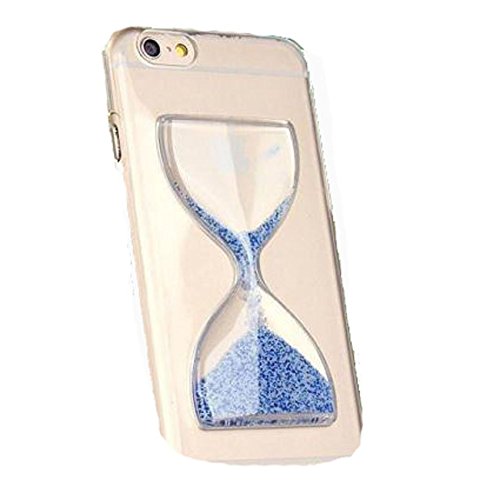 Okai Case for iPhone 6 plus, Fashion Creative Hourglass Timer Transparent Hard Case Cover for iphoen 6 plus 5.5-inch Hourglass - Blue