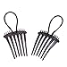 Bump UP Ponytail Hair Comb French Hide in Hair Twist 6 Teethes Side Comb Headpiece Grip Hair Clips Jewelry Accessory for Women Girls