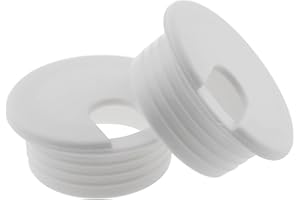HJGarden 2PCS 1-1/2inch / 38mm Desk Grommet Wire Cord Cable Grommets Hole Cover for Office PC Desk Cable Cord Organizer Plastic Cover, White