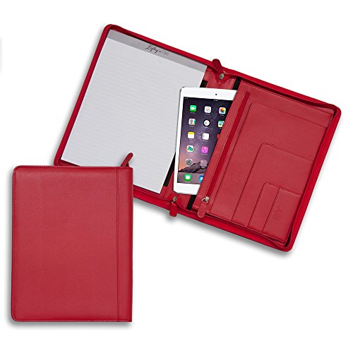 Lefty's Zippered Red Left-Handed Eco-Leather Padfolio