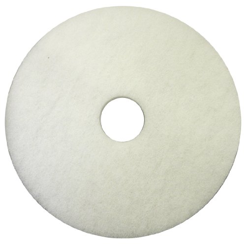 Click Here to See More Images 17 Inch White Non-Woven Floor Polishing Pad -- 5 Pack