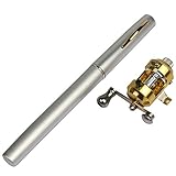 Ice Fly fishing Rod And Reel Combos Kit Set - Aluminum Alloy Pocket Pen Fishing Pole 38'' 53'' 62'' With Baitcasting Reel