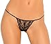 Rene Rofe womens Crotchless Got Your Back adult exotic thong underwear, Black, Medium-Large US