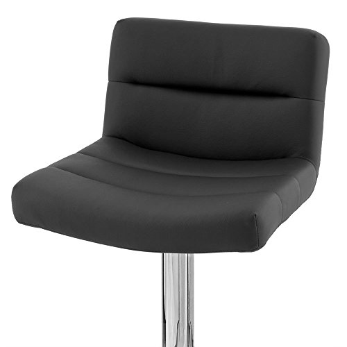 Zuri Furniture Black Lattice Adjustable Height Swivel Armless Bar Stool