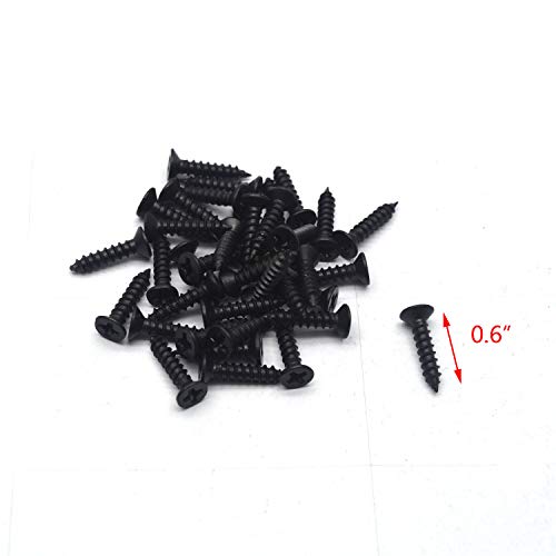 Tulead Non-Mortise Hinges Chest Hinges Heavy Duty Hinges for Furniture 2"x0.9",Black,10PCS with Mounting Screws - Thumbnail 2