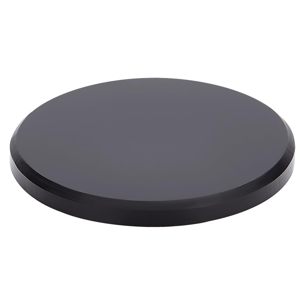BENECREAT Acrylic Display Base 10x1.5cm, Acrylic Round Beveled Display Block, Black Solid Round Display Stand for Jewelry Crafts Display, Display Stand Base