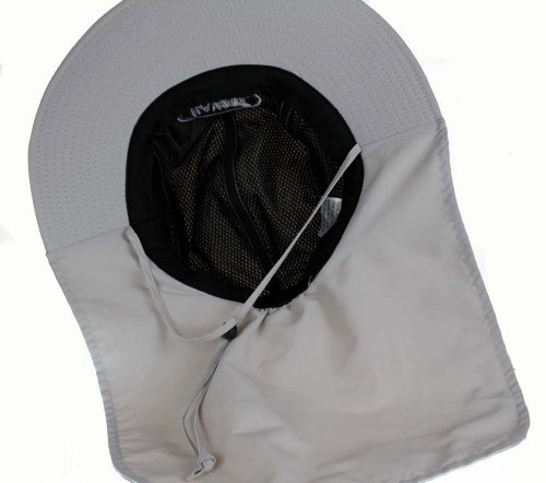 Outdoor/Casual Hat, Large Bill Cap with Back Flap Protector, Gray