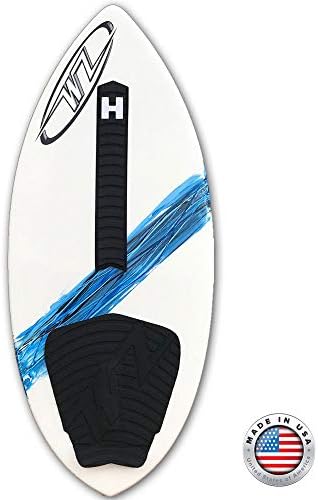 48" Blue Wave Zone SE Carbon & Fiberglass Skimboard for Riders Up to 200 lbs - Complete with Traction Deck Grip