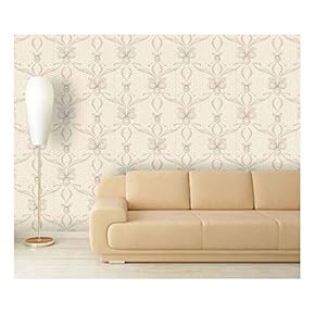 Large Wall Mural - Lace Style Seamless Pattern | Self-Adhesive Vinyl Wallpaper/Removable Modern Decorating Wall Art - 66" x 96"