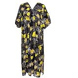 Women Floral Loose Kimono Cardigan Open Front 3/4 Sleeves Scarf Oversized Bohemian Holiday Bikini Cover Ups Beachwear Seedom price in UAE | Amazon UAE