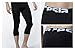 TM-P15-BLKZ_Large Tesla Men's Compression Capri Shorts Baselayer Cool Dry Sports Tights P15