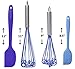 E4U Heat Resistant Stainless Steel Non-Stick Silicone Whisks, Cyclone (Pack of 2)