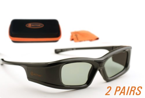 SAMSUNG-Compatible 3ACTIVE Â® 3D Glasses for 2010 'C' Series 3D TVs. Rechargeable. TWIN-PACK