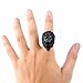 COPAUL Jewelry Punk Rock Men's Stainless Steel Rings, Lion Style,Black Color,Size10