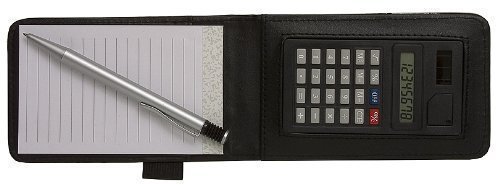 Tiger police style pocket notebook with pen and calculator