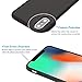 Phone Case for Apple iPhone X & Xs,OneLeaf Slim Fit Anti-Slip Liquid Silicone Rubber and PC Hybrid Protective Phone Case Cover with Anti-Scratch Surface Finishing- Black