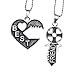 Key Puzzle Best Friend Necklace - 2 Piece Necklace BFF Split - Comes with the Chains