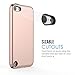 MoKo Case Fit iPod Touch 2019 Released iPod Touch 7 / iPod Touch 6 / iPod Touch 5, 2 in 1 Shock Absorbing TPU Bumper Ultra Slim Protective Case with Hard Back Cover - Rose Gold
