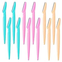 JSDOIN Eyebrow Razors Precision Sharpness for Trimming and Shaping Eyebrows - Multipurpose Exfoliating Face Razor and Eyebrow Shaper - Eyebrow Razor Pack of 12