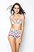 Women's Padded Bikini Sets Halter Neck High Waist Two Pieces Swimsuits for Women