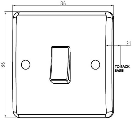 Knightsbridge CU1000 Curved Edge 10 A 1 Gang 1 Way Switch, 230 V, White, 1G Light Switch - Image 3