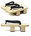 SSJ:Japanese Traditional Shoes Geta [ Mens 9-10 Size ] Wooden Clogs Sandals (10 D(M) US, White-Wood)