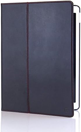 Casemade Apple iPad Pro 12.9 (2nd Gen 2017 Model) Premium Grade Luxury Real Italian Leather Cover/Case (Compatible Model Numbers: A1670, A1671) (Black)