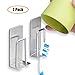Sosanping Wall Mounted Toothbrush Holder with Self Adhesive-Brushed Stainless Steel (2-Pack)